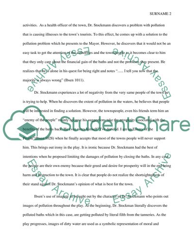 An enemy of the People by Arthur Miller