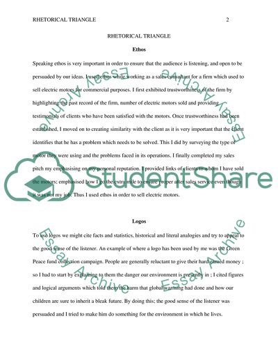 Rhetorical Triangle - Ethos, Logos, Pathos