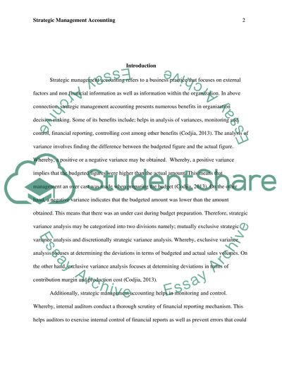 The Importance of Strategic Management Accounting