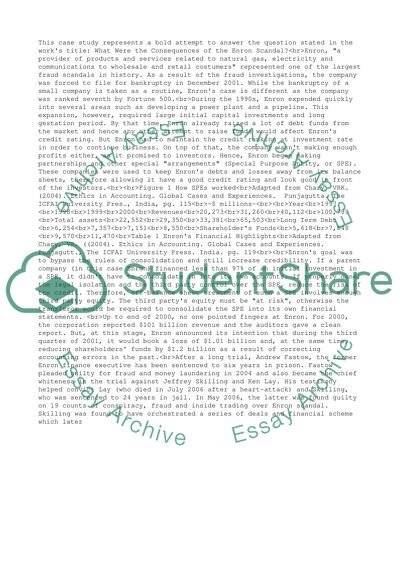 What Were the Consequences of the Enron Scandal