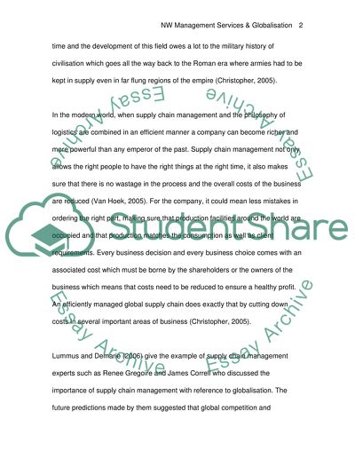 NW Management Services & Globalisation