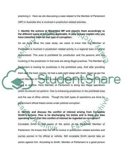 Politicians, Corruption and the Police