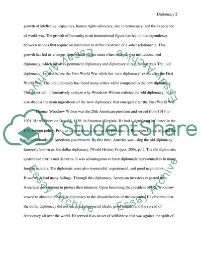 How Diplomacy Evolved from the First World War