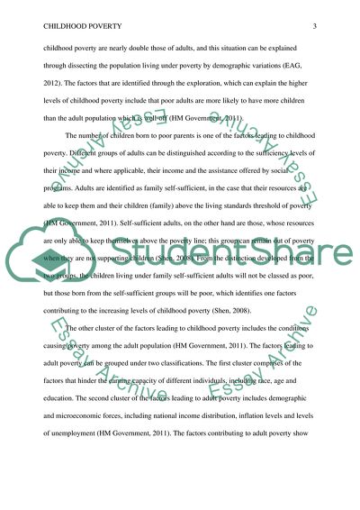 Social problem analysis: Childhood Poverty