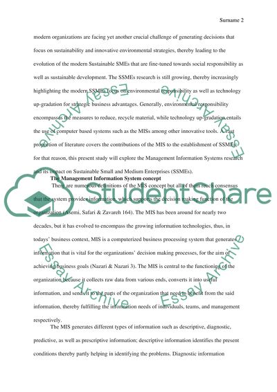 Management Information Systems Research and Its Impact on Sustainable Small and Medium Enterprises