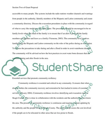 Grant proposal for skagit conty to prepare Flood awareness brochure in Spanish