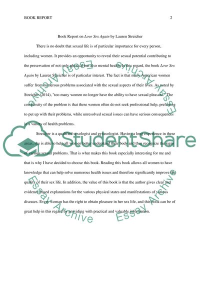 BOOK REPORT- HUMAN SEXUALITY
