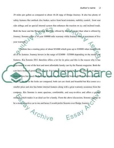 KIA SORENTO OR DOGE JOURNEY