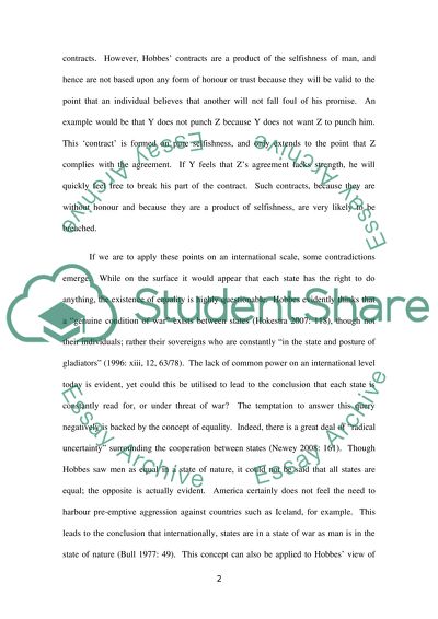 Hobbes and Internationalism