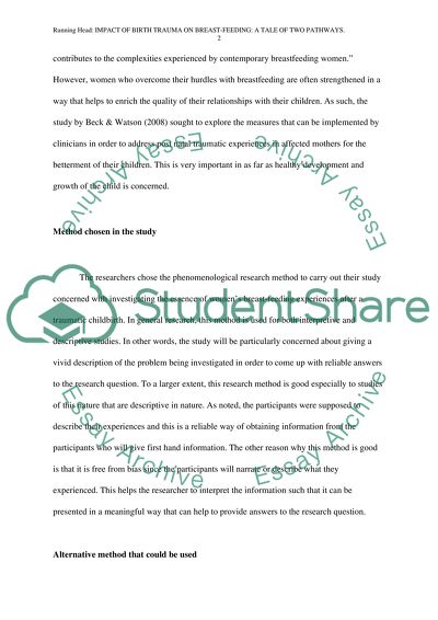 Impact of Birth Trauma on Breast-feeding: A tale of Two Pathways