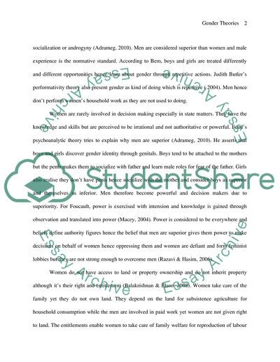 Gender Disparities between Men and Women