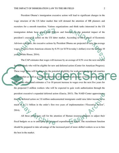 The Impact of Immigration Law to the HR Field