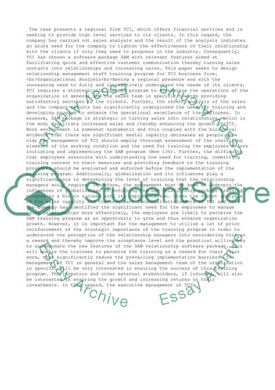 Organizational Training Design