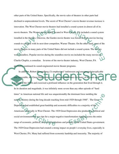 Great Depression in West Chester