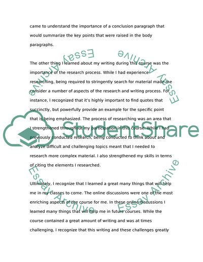 Informal Letter About Top Two Things I Learned This Semester About My Writing