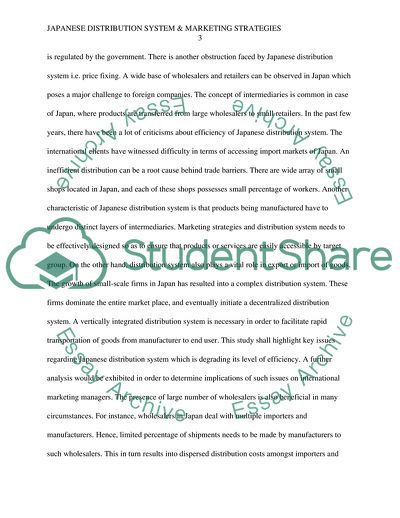 Differences of Japanese Distribution System and Marketing from Other Countries