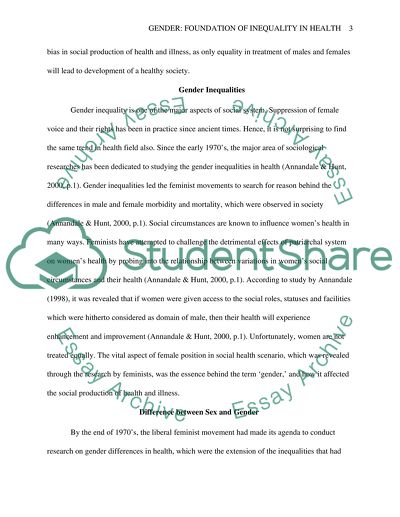 Gender Peculiarities in Public Health