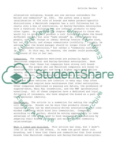 Cult Branding Assertions