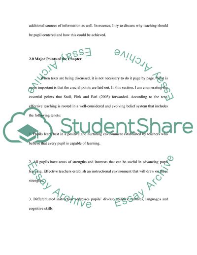 Effective Teaching Thru Being Pupil Centered: An Analysis