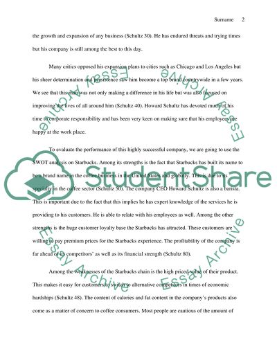 Evaluating the Performance of Starbucks