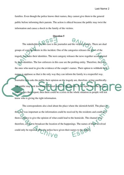 Media Ethics: To print a name