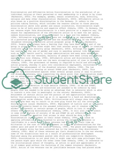 Discrimination and Affirmative Action