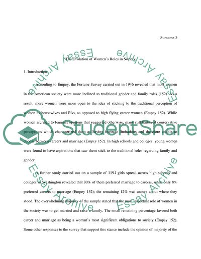 Evolution of Womens Roles in Society