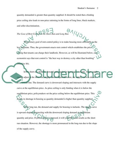How Price Ceilings Affects Market Outcomes