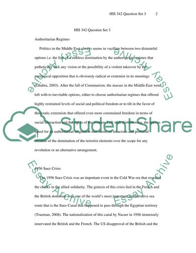 Authoritarian Regimes: Politics in the Middle East
