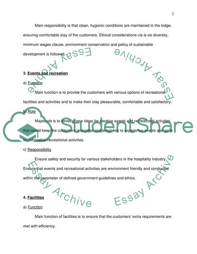 Hospitality Industry Questionnaire