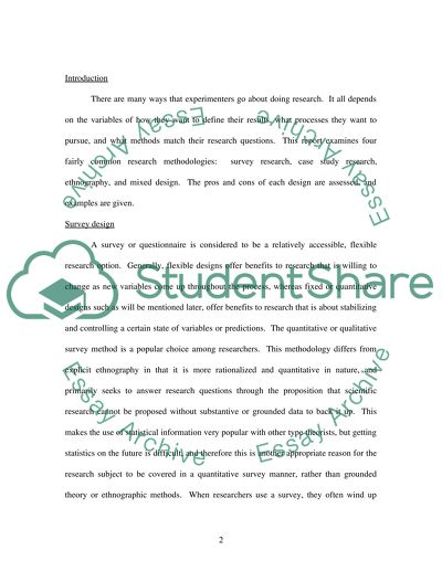 Four Types of Experimental Designs