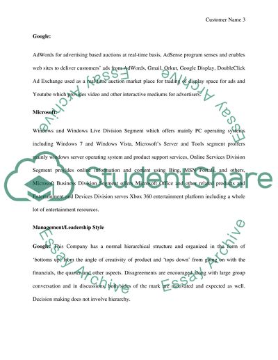 Financial Ratios Computation: Google and Microsoft