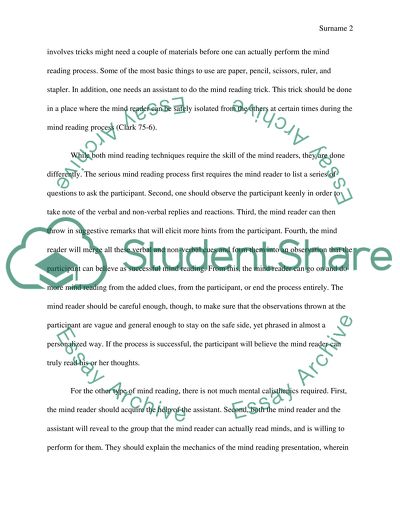 The Science and Tricks of Mind Reading