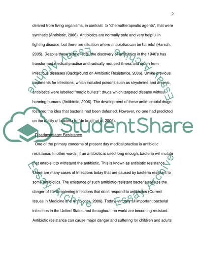 The advantages and disadvantages of using antibiotics