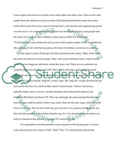 Effects of Rap Lyrics on Adolescents