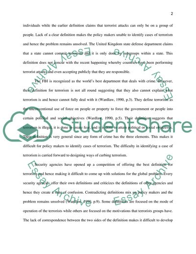 Meeting the Challenges of Global Terrorism