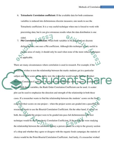 Correlation Discussion