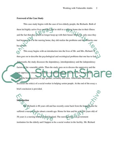 Working with Vulnerable Adults