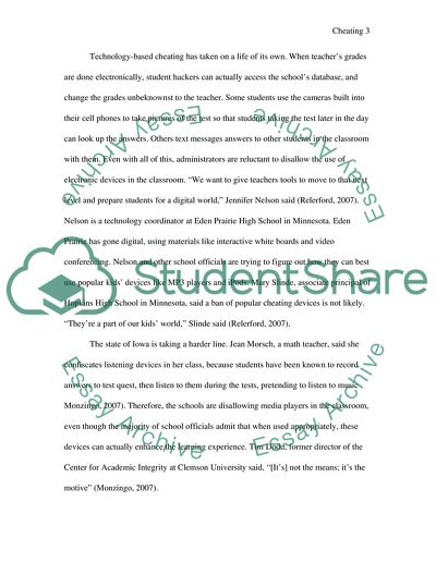 Using Technology to Cheat Academically