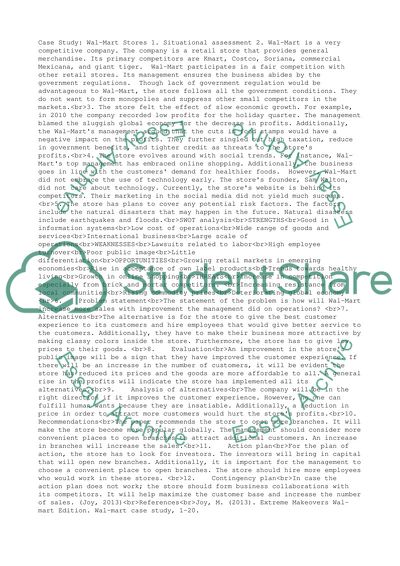 Wal-Mart Is a Very Competitive Company