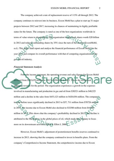 Exxon Mobil Financial Report