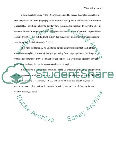 US Oil Drilling Policy