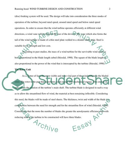 Wind Turbine Design and Construction