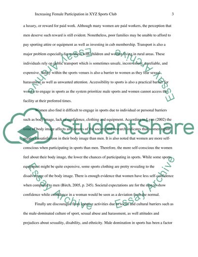 Increasing Female Participation in XYZ Sports Club