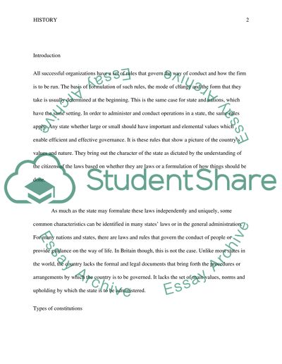 The Strengths and Weaknesses of Traditional Constitution of Britain