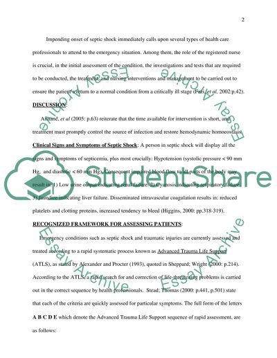 Treatment of a Patient with Septic Shock