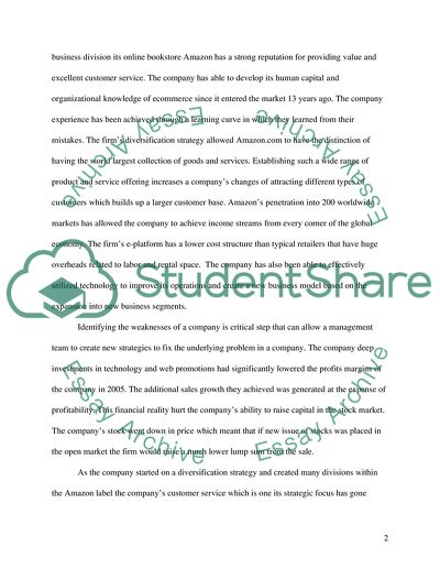 Strategic Management in Amazon