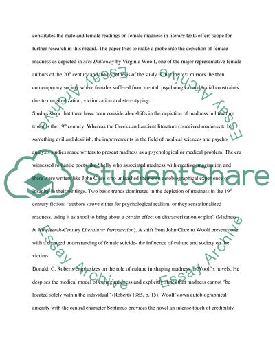 Depictions of Female Madness in Contemporary Literature