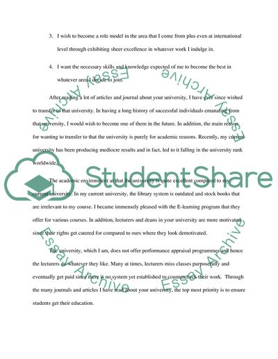 Experience of student transfer to another university