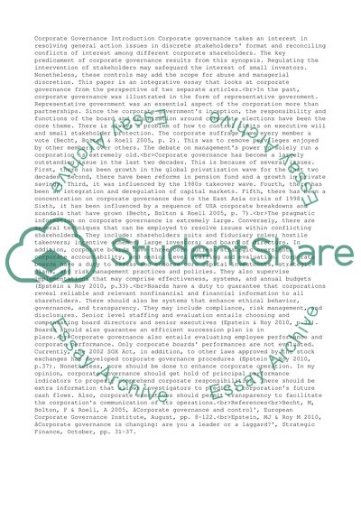 Corporate Governance